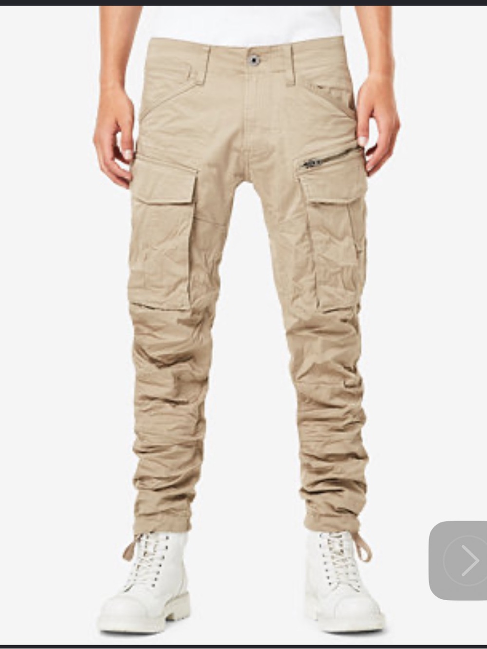 G-Star Raw Pants Men Size 33/32Cargo Ripstop Rovic 3D Regular Tapered NEW